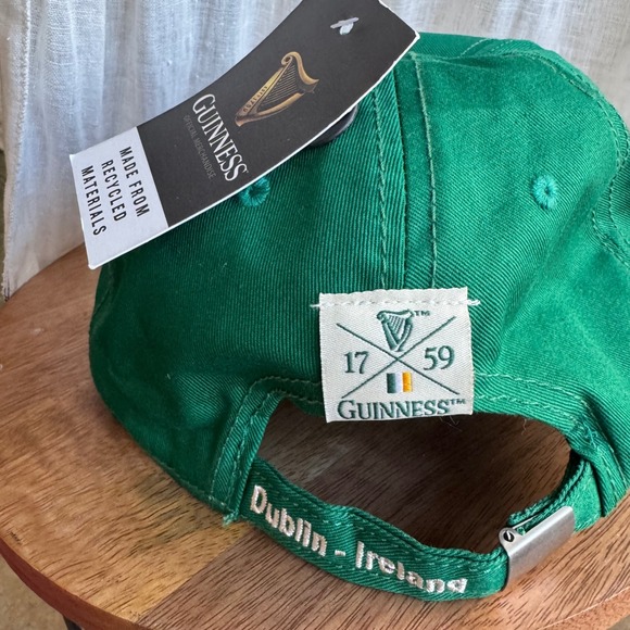 NWT Guinness Baseball Cap Dublin Ireland Adjustable Harp Logo Hat St. Pattys - Picture 4 of 8